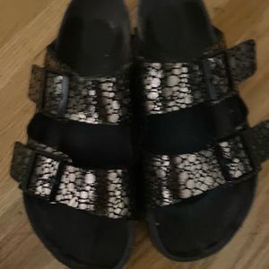 Birkenstocks - size 39, Arizona , Metal Stone